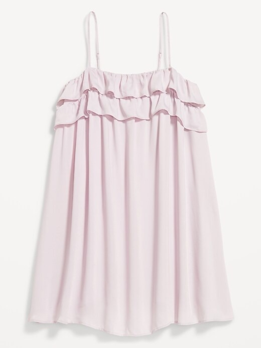 NWT Old Navy Lilac Mist Ruffle Trim Satin Dress - Picture 3 of 5